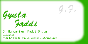 gyula faddi business card